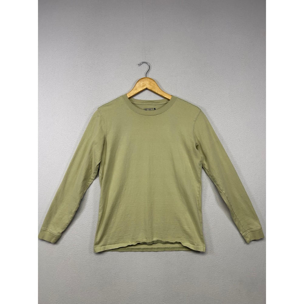 Workwear Streetwear Carhartt Womens XS Sage Green Loose Fit Graphic Sleeve Tee